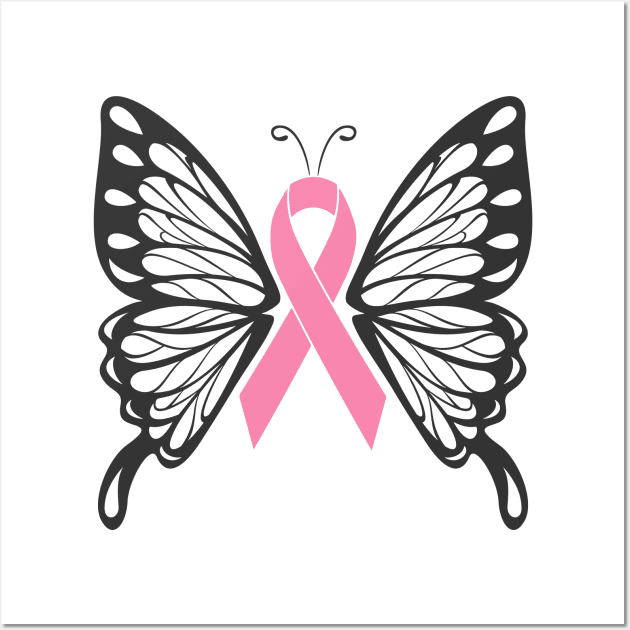 cancer butterfly Wall Art by CrankyTees